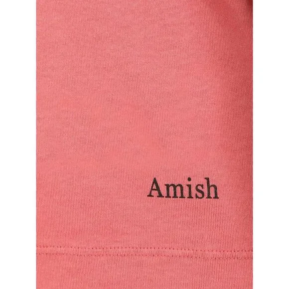 Amish Men T-Shirt With Micro Logo Printed